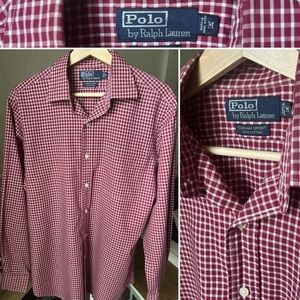 Polo Ralph Lauren Men’s Curham Sport Red Cotton Plaid Button Up Size M